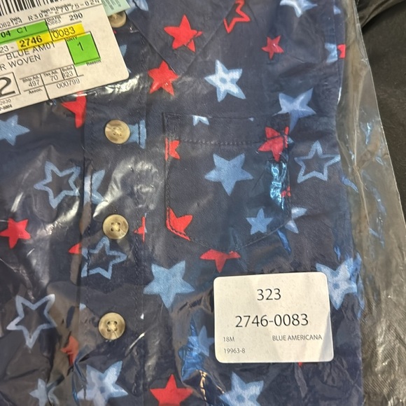 Okie Dokie Toddler‎ & Little Boys Short Sleeve Button-Down Shirt - Picture 3 of 3